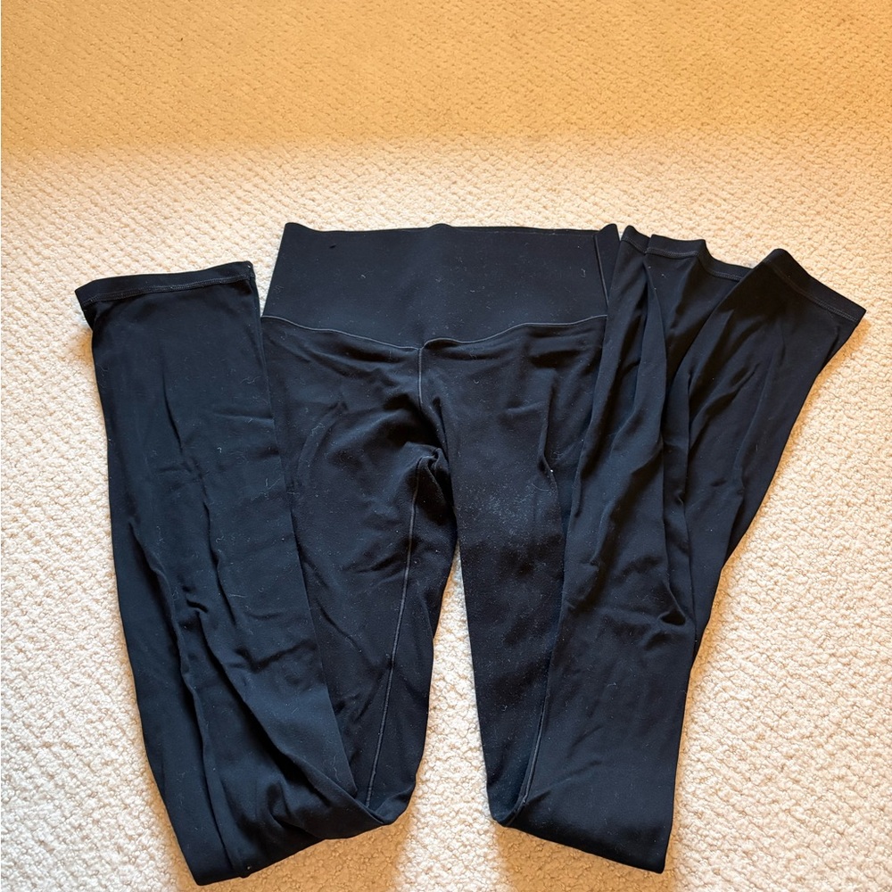Black High-Waisted Aerie Flare Leggings
